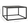 Schwarzer Couchtisch Aurora 60x60x35cm (mit schwarzer Marmorglasplatte)