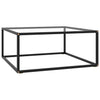 Couchtisch Aurora Schwarz 80x80x35cm (gehärtetes Glas)