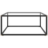 Couchtisch Aurora Schwarz 80x80x35cm (gehärtetes Glas)