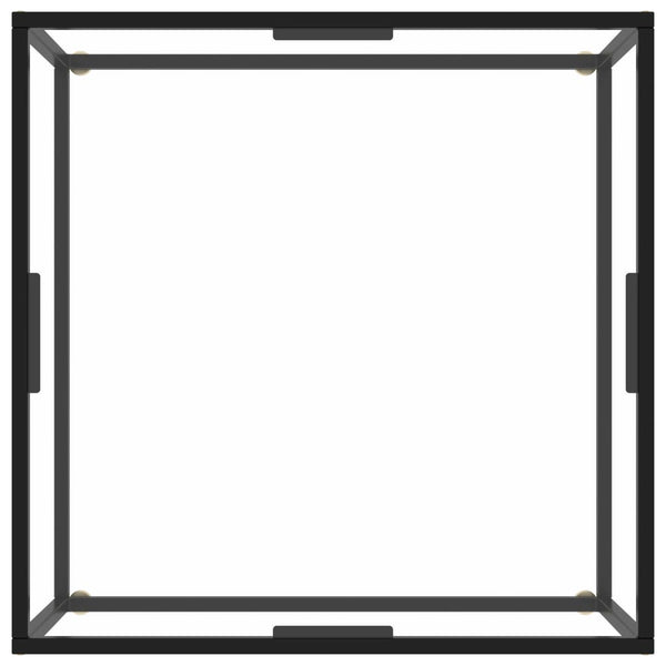 Couchtisch Aurora Schwarz 80x80x35cm (gehärtetes Glas)