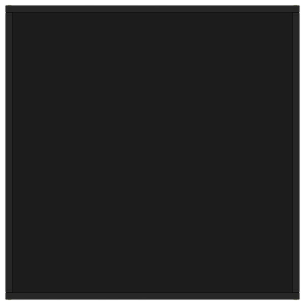 Couchtisch Aurora Schwarz 80x80x35cm (mit schwarzer Glasplatte)