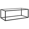 Schwarzer Couchtisch Aurora 100x50x35cm (gehärtetes Glas)