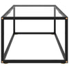 Schwarzer Couchtisch Aurora 100x50x35cm (gehärtetes Glas)