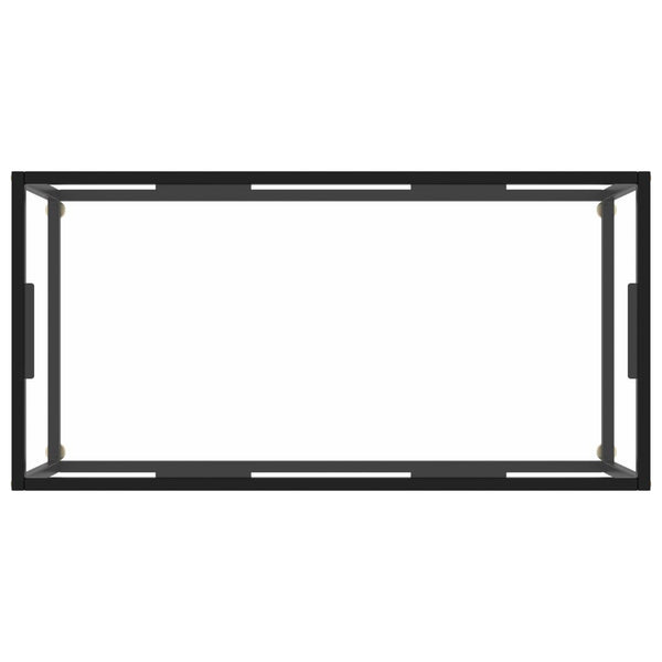 Schwarzer Couchtisch Aurora 100x50x35cm (gehärtetes Glas)