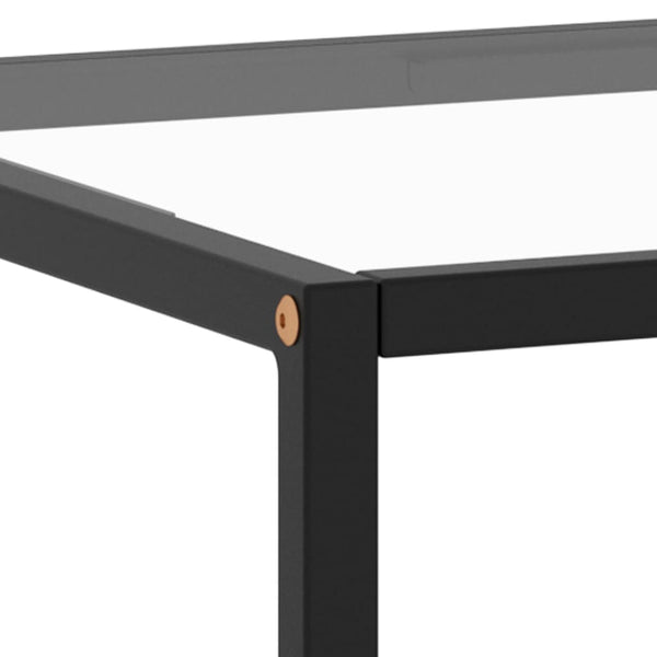 Schwarzer Couchtisch Aurora 100x50x35cm (gehärtetes Glas)