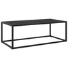 Couchtisch Aurora 100x50x35cm (mit schwarzer Glasplatte)