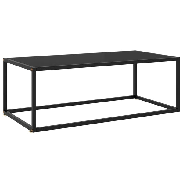 Couchtisch Aurora 100x50x35cm (mit schwarzer Glasplatte)