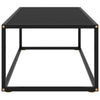 Couchtisch Aurora 100x50x35cm (mit schwarzer Glasplatte)