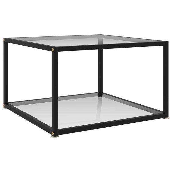 Anidor Couchtisch 60x60x35cm transparent (gehärtetes Glas)