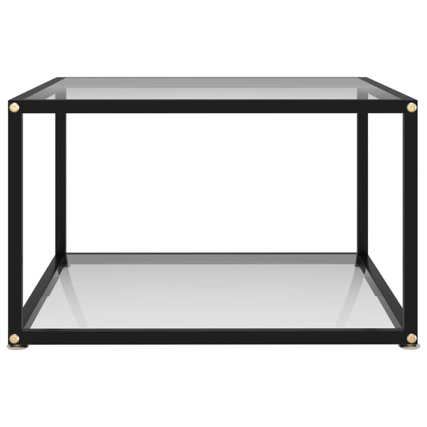 Anidor Couchtisch 60x60x35cm transparent (gehärtetes Glas)