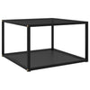 Schwarzer Couchtisch Anidor 60x60x35cm (Hartglas)