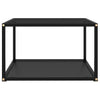 Schwarzer Couchtisch Anidor 60x60x35cm (Hartglas)