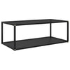 Schwarzer Couchtisch Anidor 100x50x35cm (gehärtetes Glas)