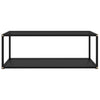 Schwarzer Couchtisch Anidor 100x50x35cm (gehärtetes Glas)