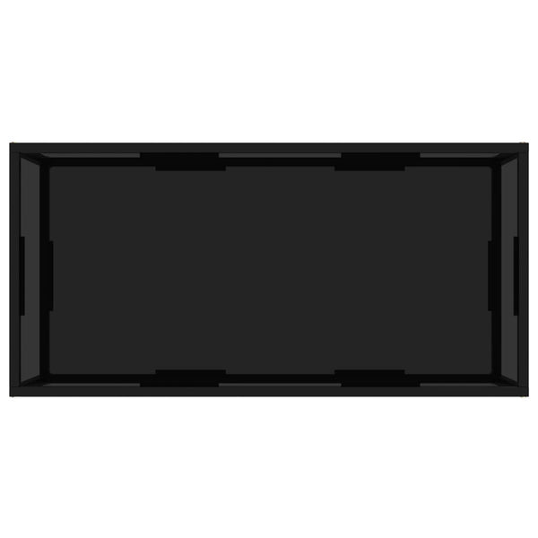 Schwarzer Couchtisch Anidor 100x50x35cm (gehärtetes Glas)