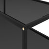 Schwarzer Couchtisch Anidor 100x50x35cm (gehärtetes Glas)