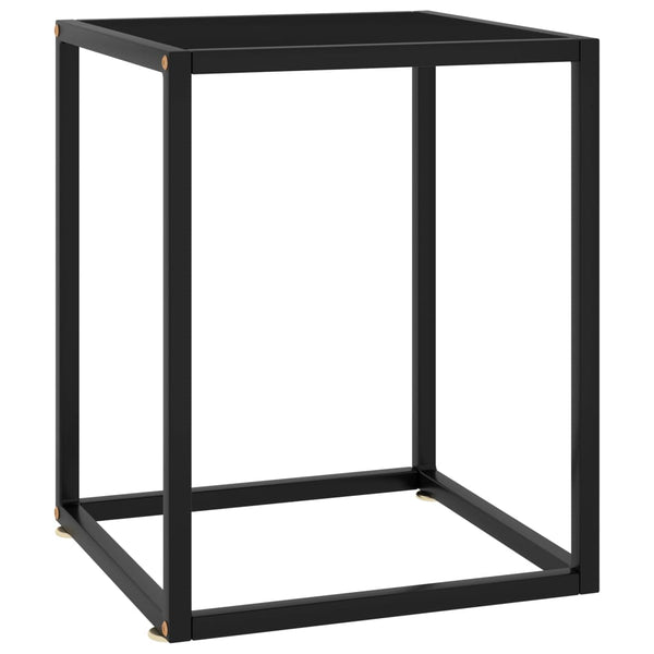 Schwarzer Couchtisch Aurora 40x40x50cm (und schwarzes Glas)