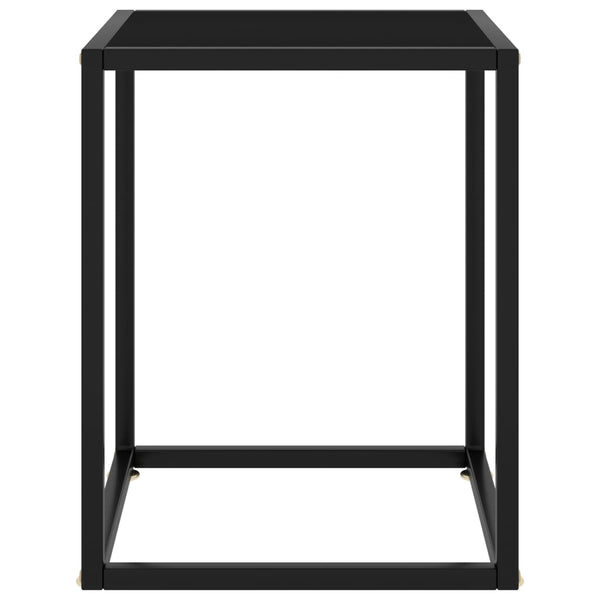 Schwarzer Couchtisch Aurora 40x40x50cm (und schwarzes Glas)
