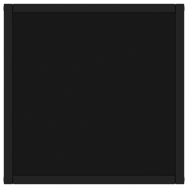 Schwarzer Couchtisch Aurora 40x40x50cm (und schwarzes Glas)