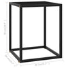 Schwarzer Couchtisch Aurora 40x40x50cm (und schwarzes Glas)