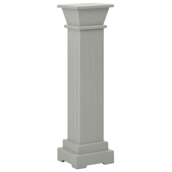 Grauer Blumenständer, klassische Säule, quadratisch, Gani 17x17x66cm (MDF)