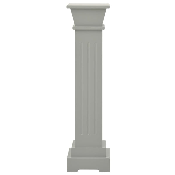 Grauer Blumenständer, klassische Säule, quadratisch, Gani 17x17x66cm (MDF)
