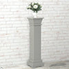 Grauer Blumenständer, klassische Säule, quadratisch, Gani 17x17x66cm (MDF)