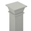 Grauer Blumenständer, klassische Säule, quadratisch, Gani 17x17x66cm (MDF)
