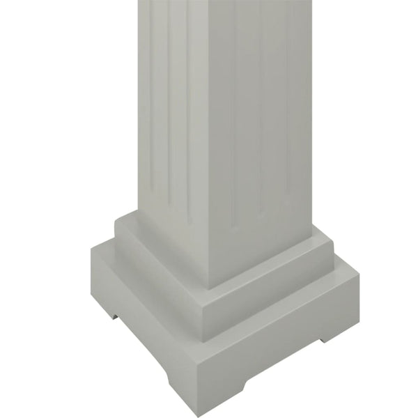 Grauer Blumenständer, klassische Säule, quadratisch, Gani 17x17x66cm (MDF)