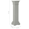 Grauer Blumenständer, klassische Säule, quadratisch, Gani 17x17x66cm (MDF)