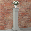 Grauer Blumenständer, klassische Säule, quadratisch, Gani 17x17x66cm (MDF)