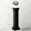 Schwarzer Blumenständer klassisch, Säule quadratisch Gani 17x17x66cm (MDF)