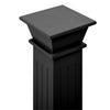 Schwarzer Blumenständer klassisch, Säule quadratisch Gani 17x17x66cm (MDF)
