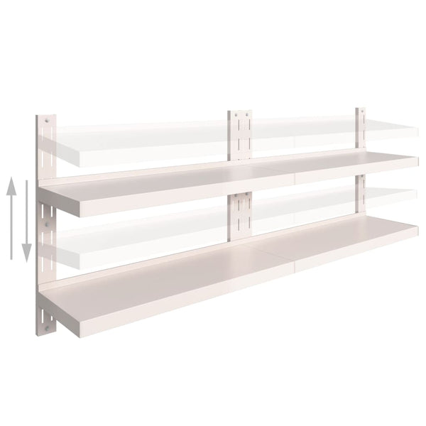 Schwimmende Wandregale aus Edelstahl KRS Crum 200x30cm (2 St.)