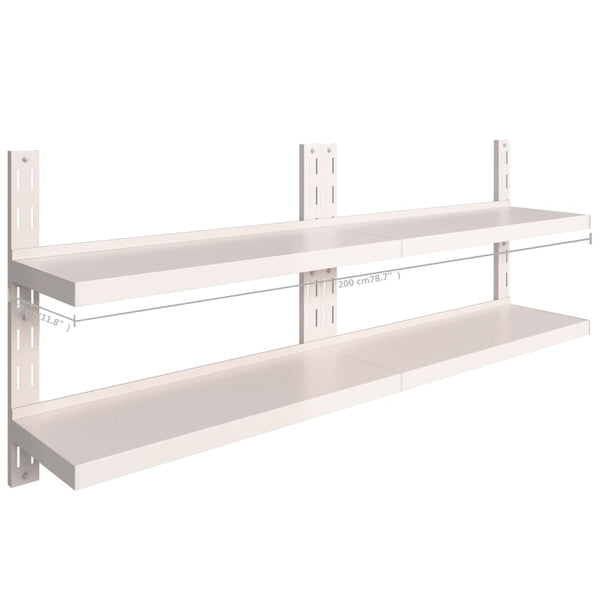 Schwimmende Wandregale aus Edelstahl KRS Crum 200x30cm (2 St.)
