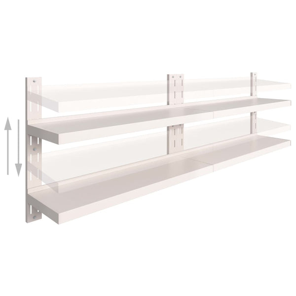 Rostfreie Stahlregale Crum 240x30cm (2 St.)