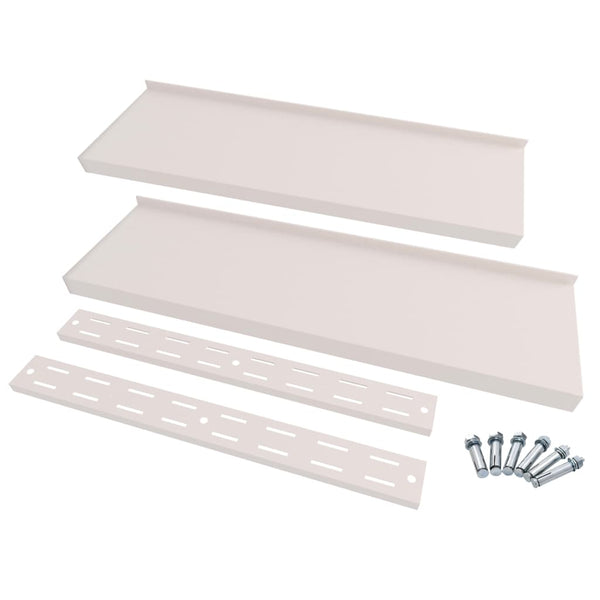 Rostfreie Stahlregale Crum 240x30cm (2 St.)