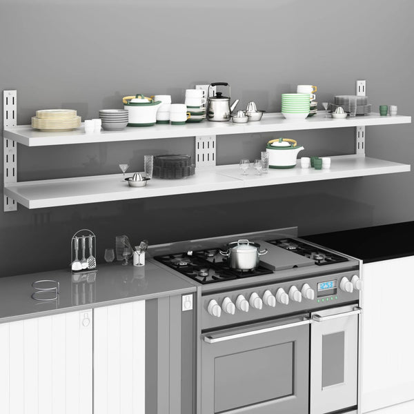 Rostfreie Stahlregale Crum 240x30cm (2 St.)