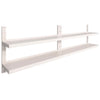 Edelstahl-Wandregale Crum 300x30cm (2 Stück)