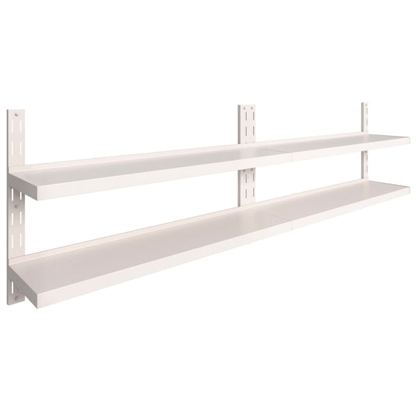 Edelstahl-Wandregale Crum 300x30cm (2 Stück)
