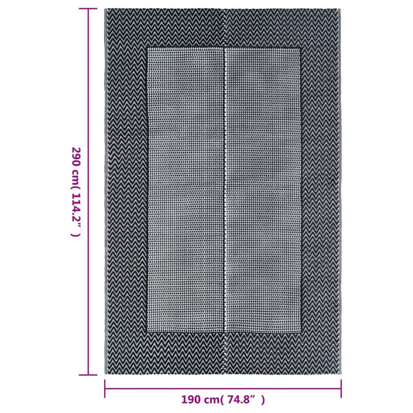 Marianovici grauer Outdoor-Teppich 190x290cm (PP)