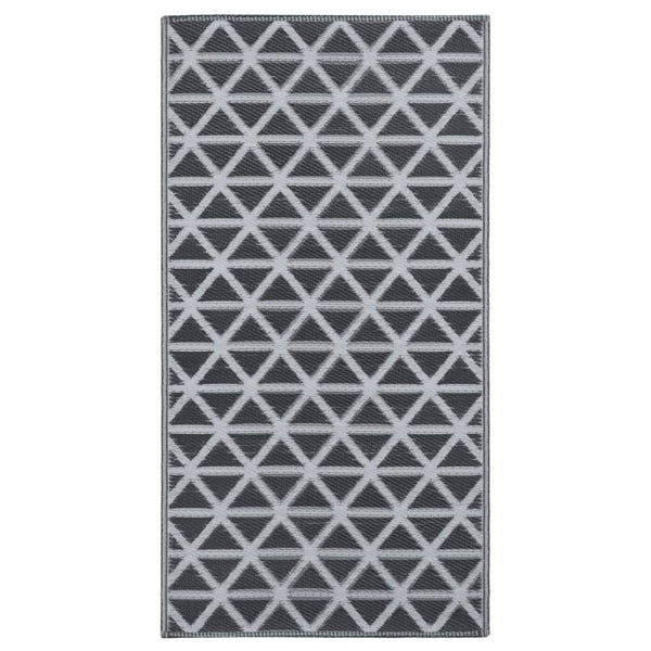Marianovici schwarzer Outdoor-Teppich 160x230cm (pp)