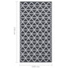 Marianovici schwarzer Outdoor-Teppich 160x230cm (pp)