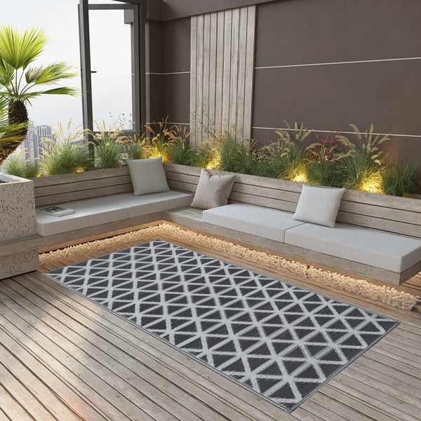 Marianovici schwarzer Outdoor-Teppich 160x230cm (pp)