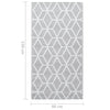 Marianovici grauer Outdoorteppich 80x150cm (PP)
