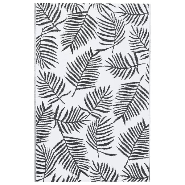 Schwarz-weißer Outdoor-Teppich Marianovici 120x180cm (pp)
