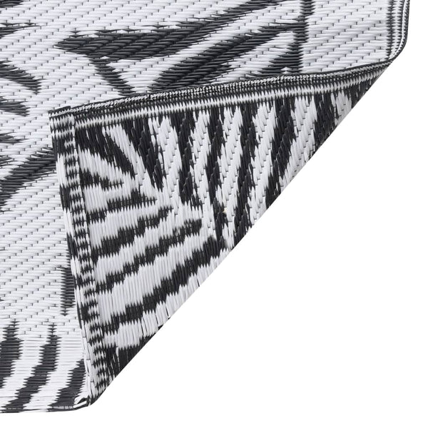 Schwarz-weißer Outdoor-Teppich Marianovici 120x180cm (pp)