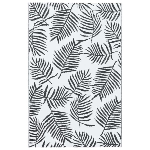 Schwarz-weißer Outdoor-Teppich Marianovici 160x230cm (pp)