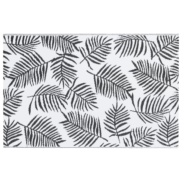 Schwarz-weißer Outdoor-Teppich Marianovici 160x230cm (pp)