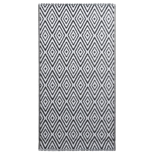 Outdoorteppich ARAKIL schwarz-weiß 80x150 cm PP